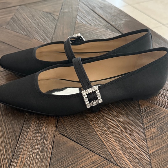 Badgley Mischka Women’s Brystol Embellished Buckle Mary Jane Flats Size 8.5 - Picture 4 of 8